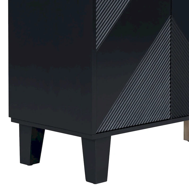 Light Luxury Cabinet Adorned with Geometric Patterns