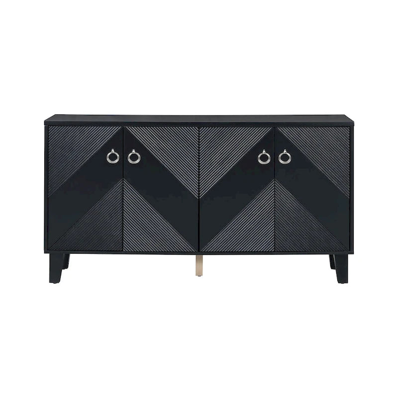 Light Luxury Cabinet Adorned with Geometric Patterns
