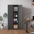 Tool Steel Locking Cabinet with Doors and 4 Shelves