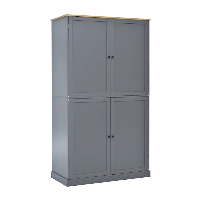 40.2x20x71.3inch High Freestanding Kitchen Pantry Cupboard Storage Cabinet with 2 Drawers,2 Adjustable Shelves,8 Door Shelves