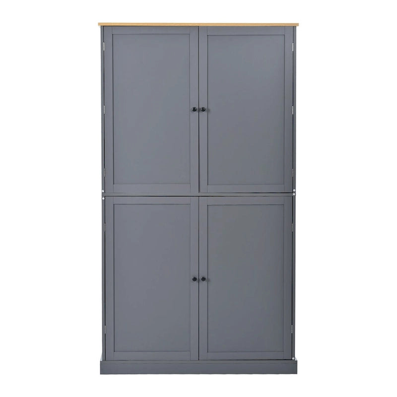 40.2x20x71.3inch High Freestanding Kitchen Pantry Cupboard Storage Cabinet with 2 Drawers,2 Adjustable Shelves,8 Door Shelves