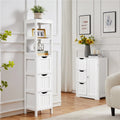 White Modern Bathroom Storage Cabinet