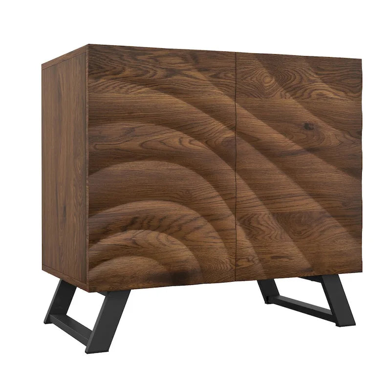 2/4 Door Wood Storage Cabinet Sideboard Buffet TV Stand with Adjustable Shelves